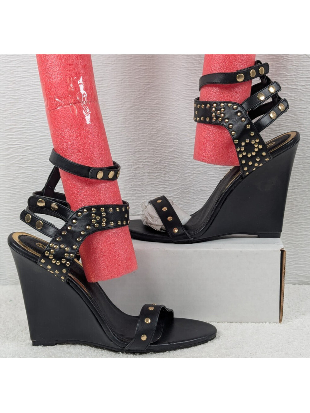 Justfab Wedges Nedah Wedge Open Toe Sandal - Size US 9.5
